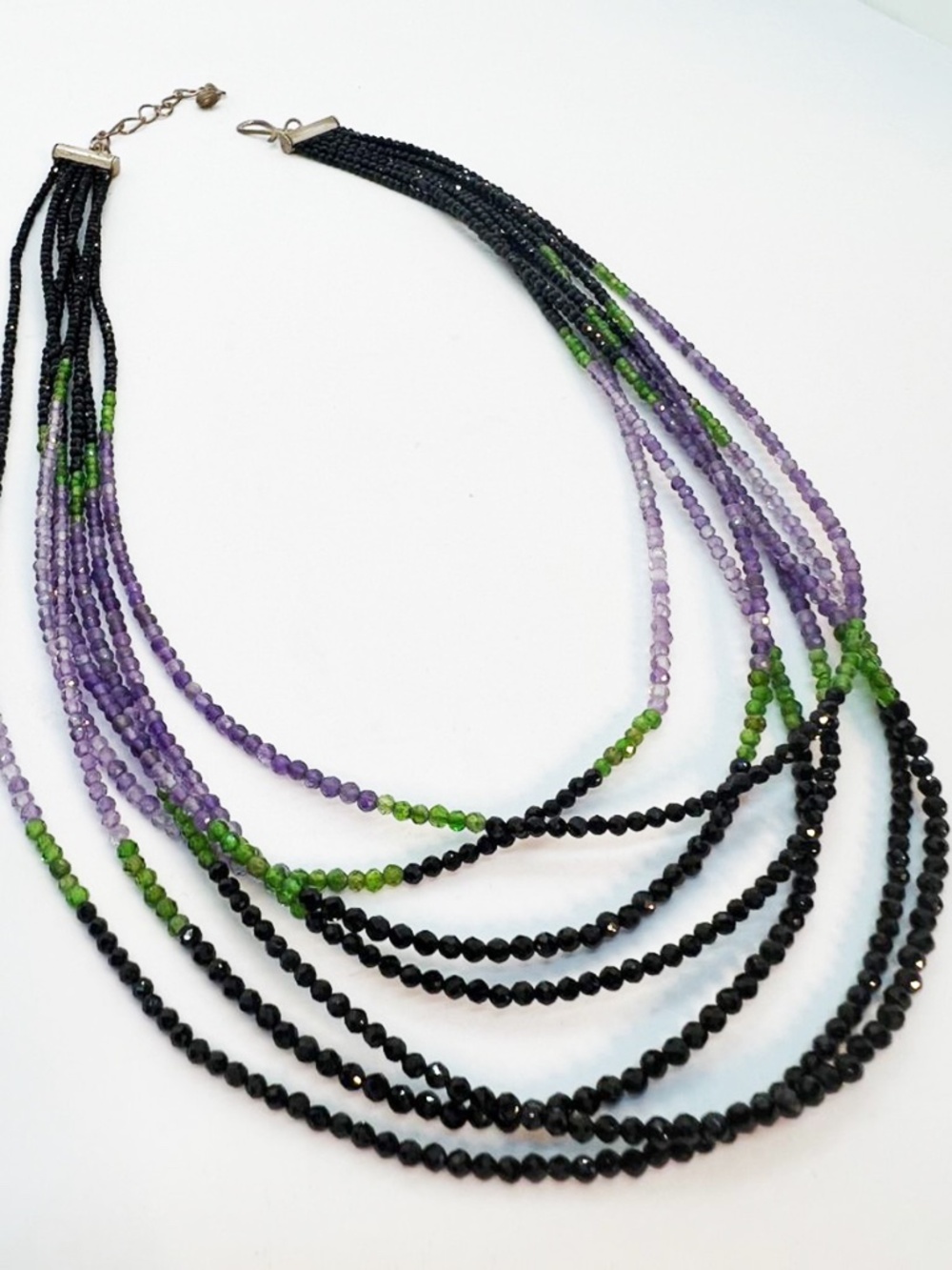 Jay King Black Spinel and Multi-Gem Beaded Layered Necklace